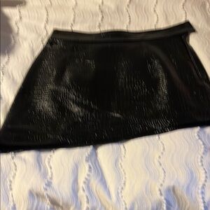 Helmut Lang Black Sequin Asymmetrical Mini Skirt
